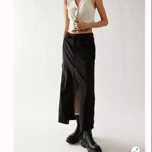 Free People - Black Chino Maxi Skirt - Size 6